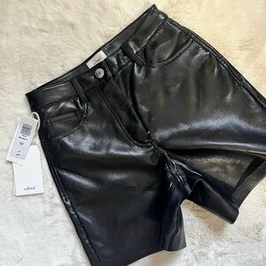 Wilfred Black Faux Leather Shorts